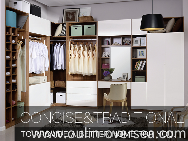 Modern bedroom closet wardrobes with dressing table